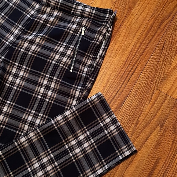Zara Slim Plaid Dress Pants - Picture 3 of 7